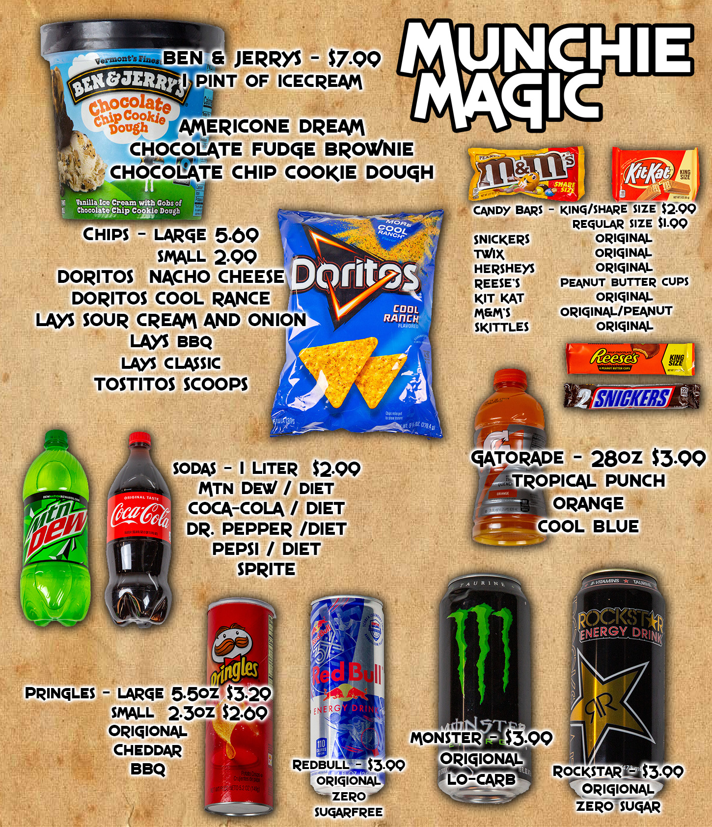 Munchie Magic Menu