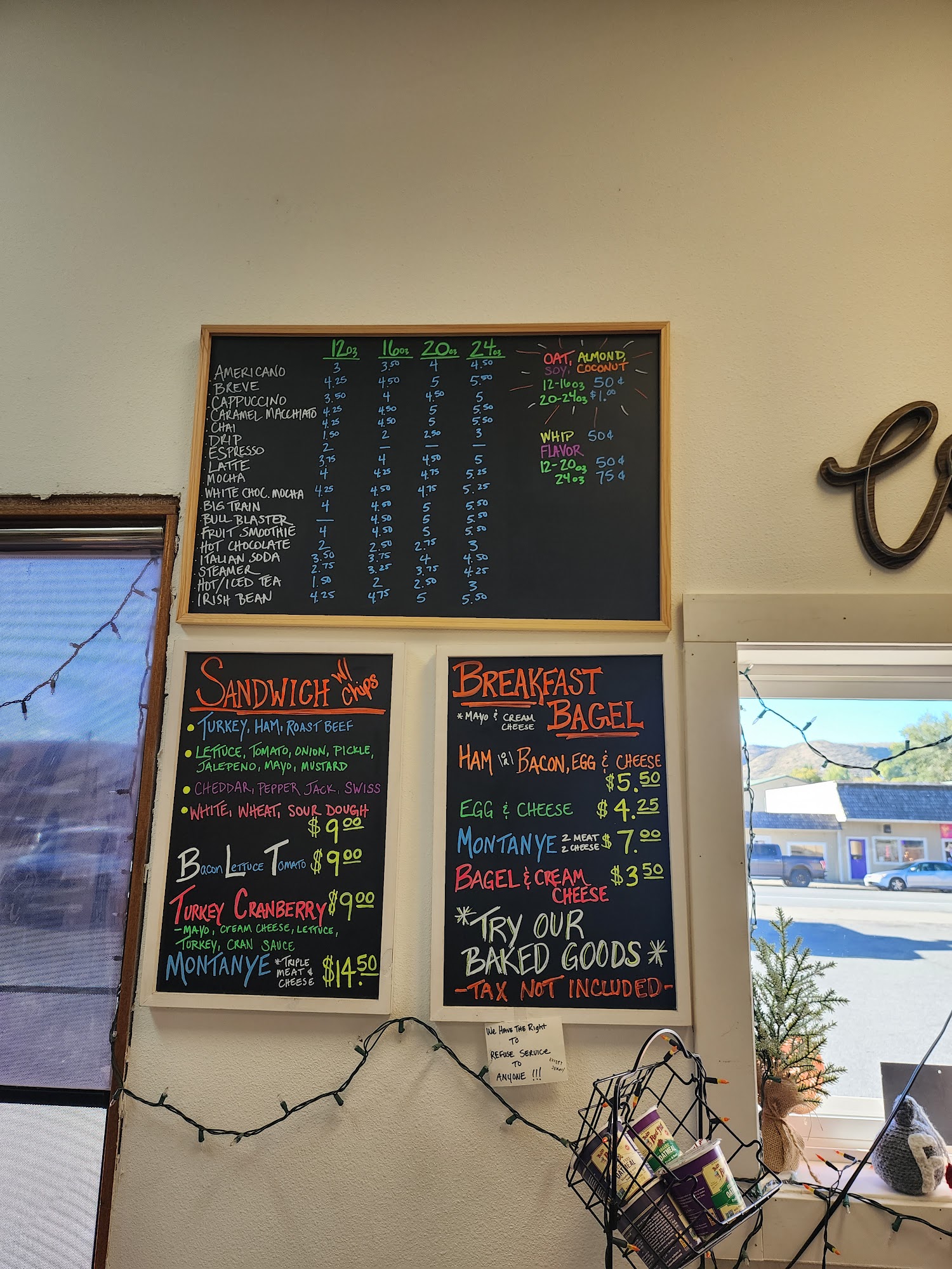 Beanadiction Menu