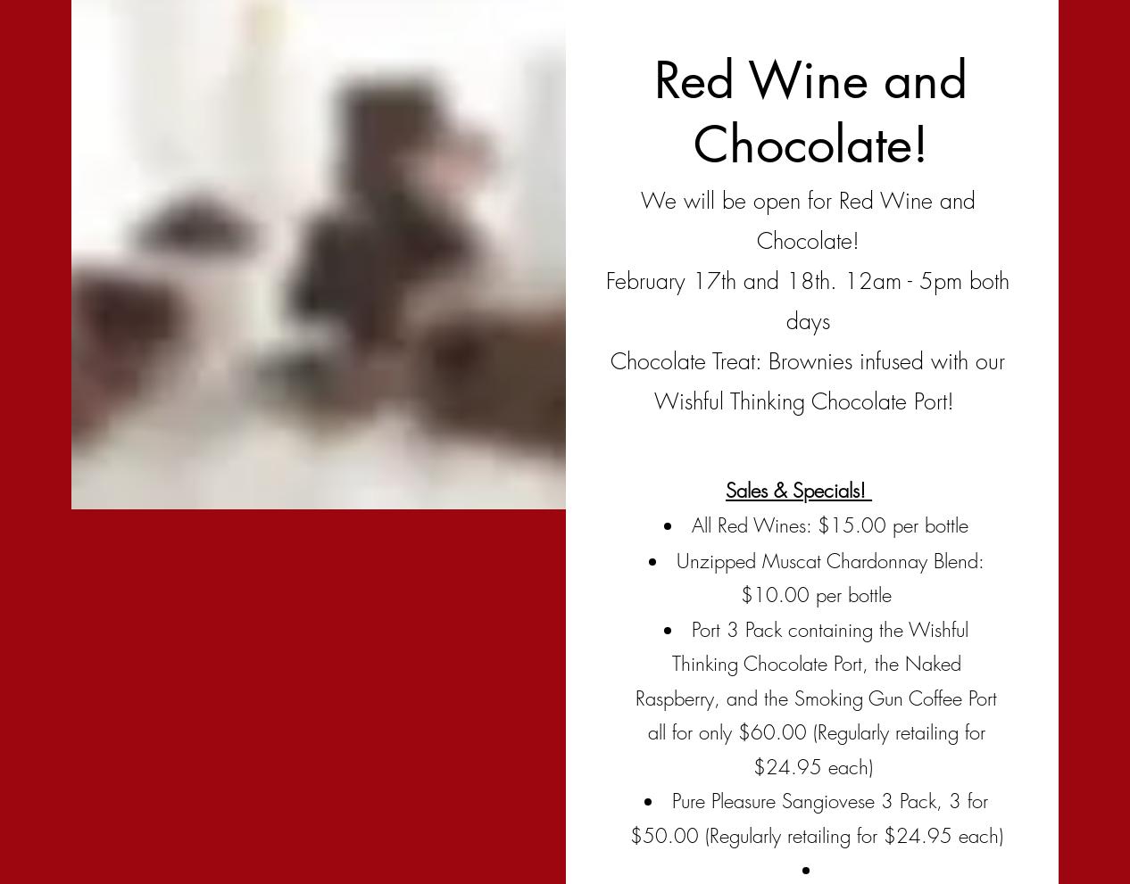 Horizon's Edge/Maison de Padgett Winery Menu