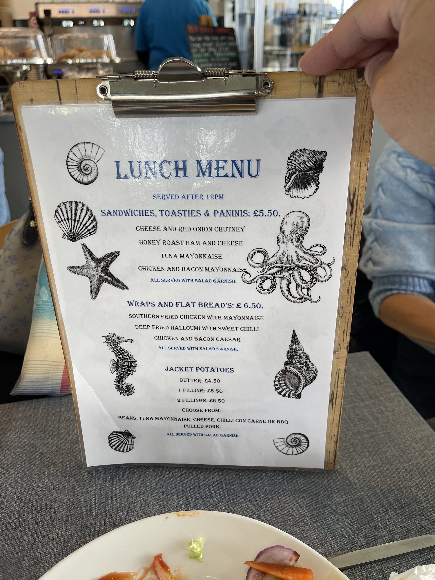 Pier Oceans Cafe Menu