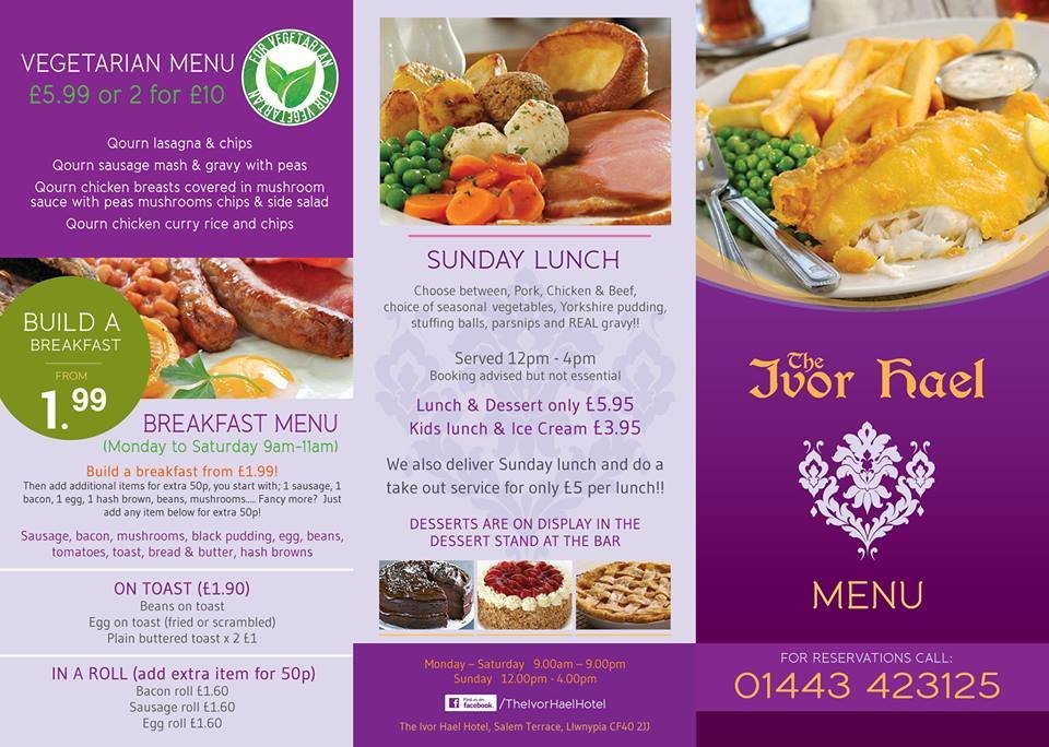 Ivor Hael Garage Menu