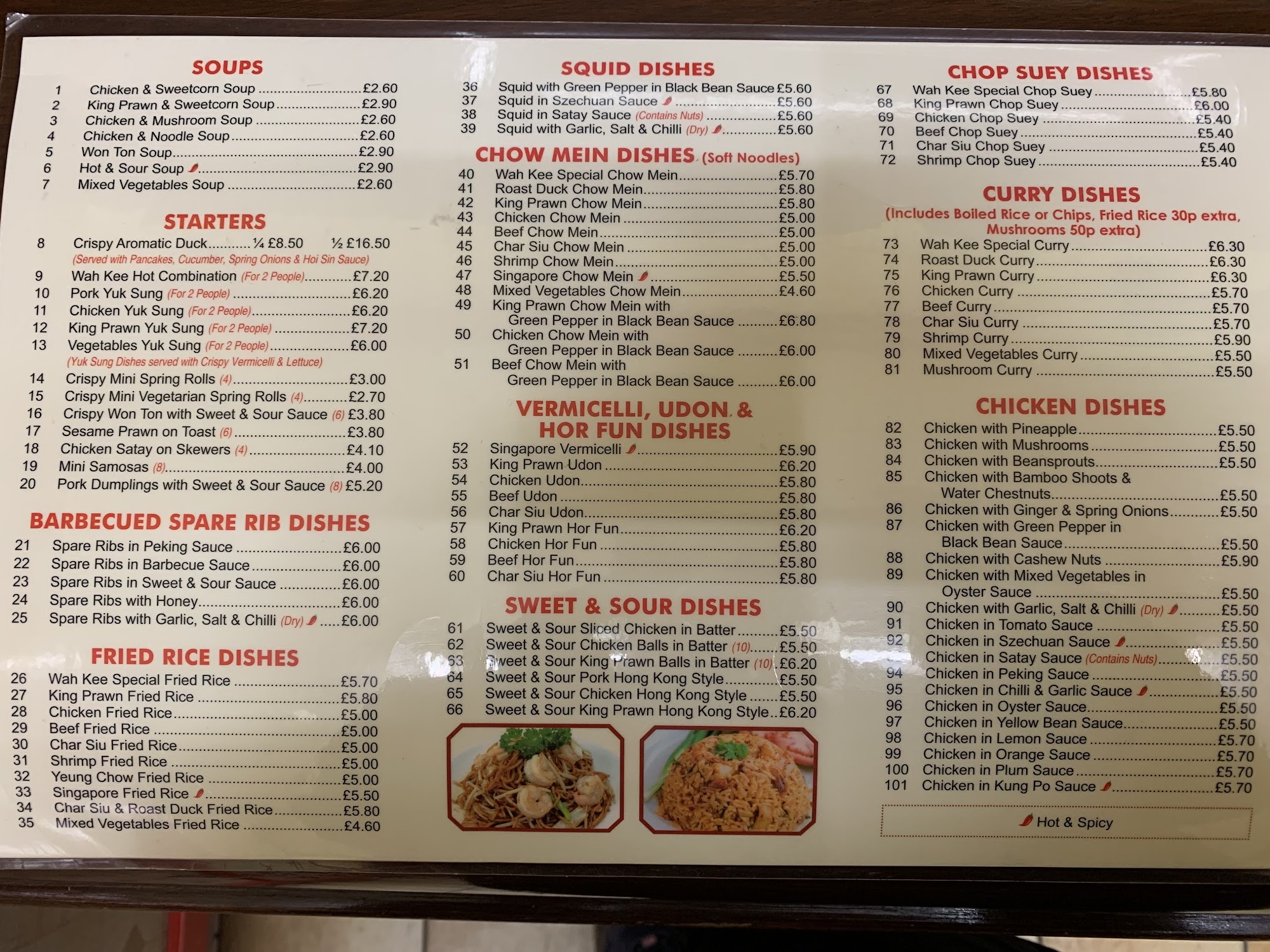 Wah Kee Menu