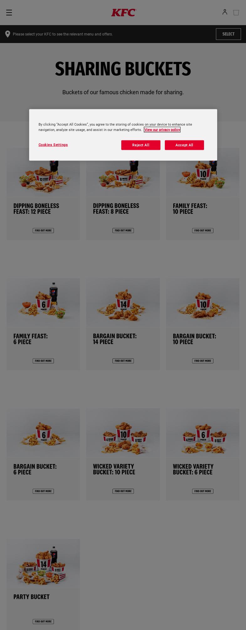 KFC Fontwell - Arundel Road Menu