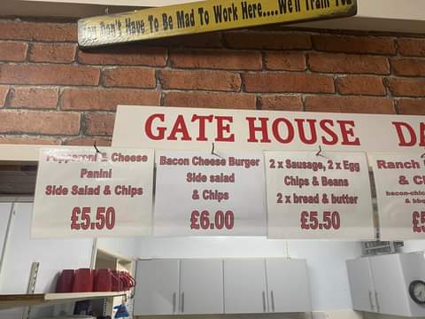 The Gatehouse Menu