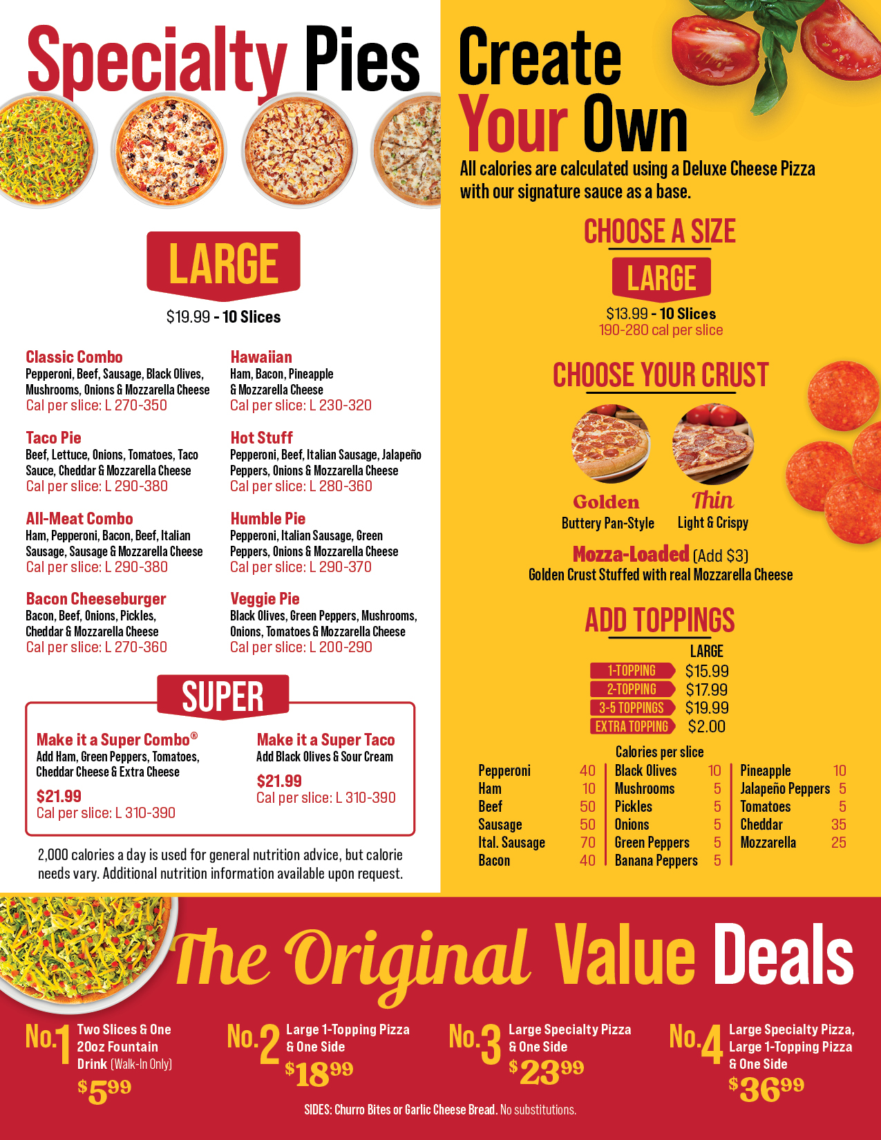 Godfather's Pizza Menu